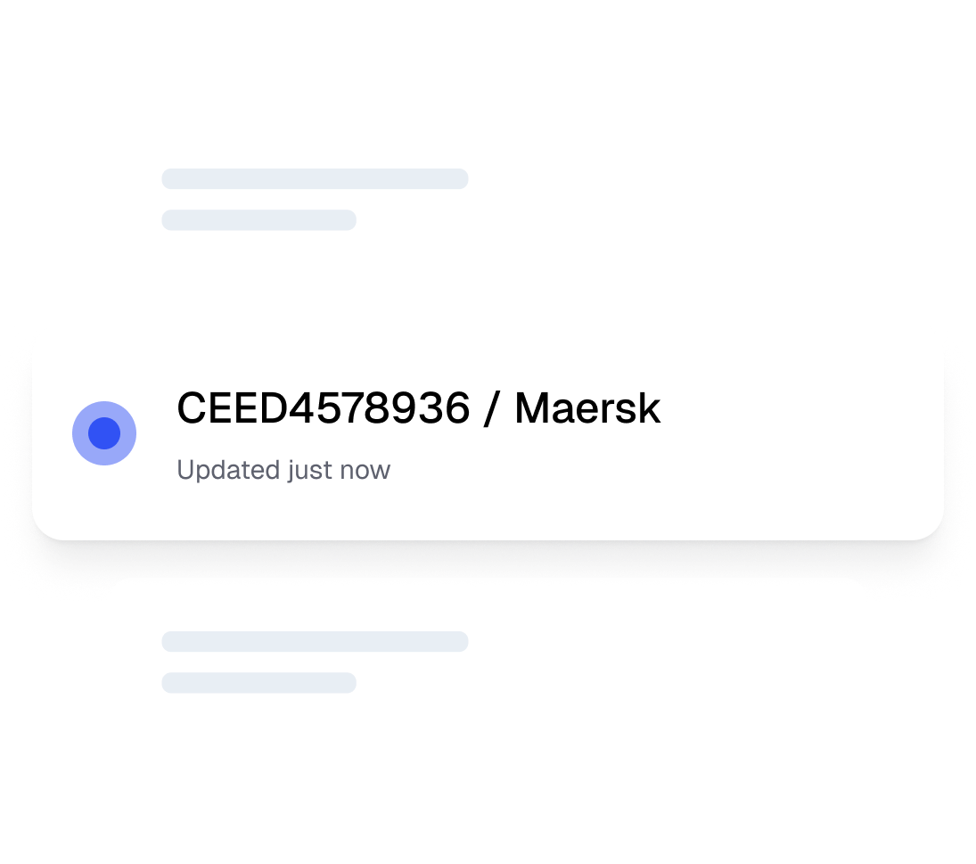 Container tracking dashboard